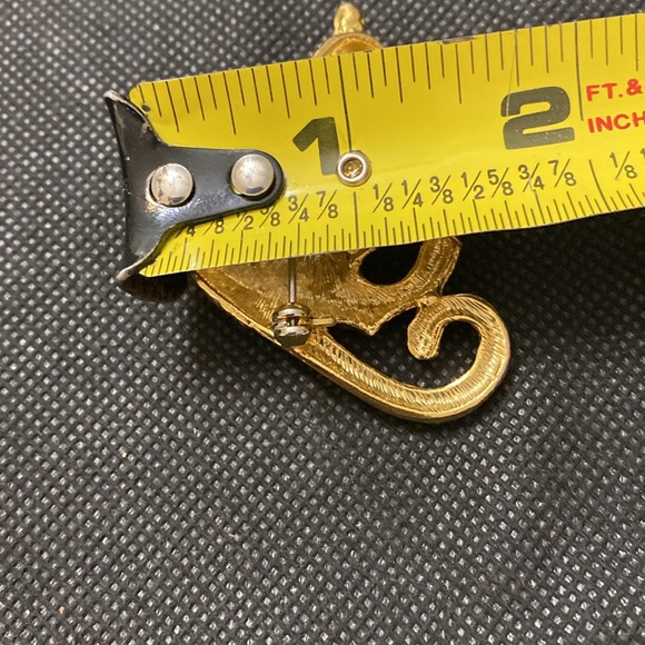 Vintage Cheetah Brooch with brown stone eyes - Picture 5 of 5